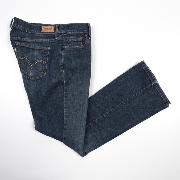 Levis 515 Jeans Boot Cut Mid Rise Dark Wash Cotton & 1% Stretch Women Sz 10M - Picture 8 of 8